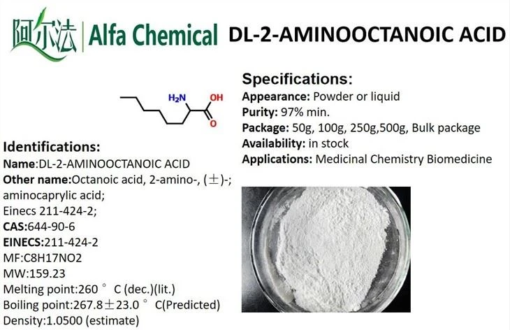 CAS NO.644-90-6 DL-2-AMINOOCTANOIC ACID